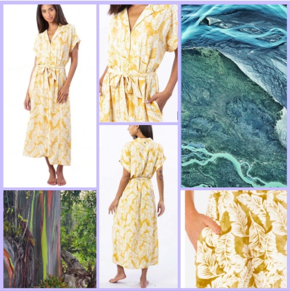 RIP CURL Summer Palm Shirt - Gold - Dress